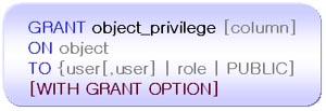 객체권한 부여 문법