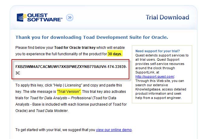 toad for oracle trial toad for oracle trial