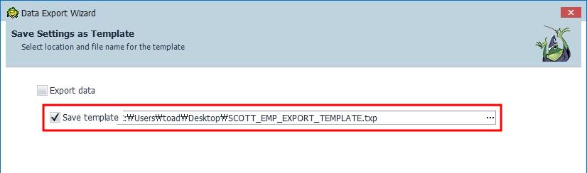 Toad Data Point Export Wizard