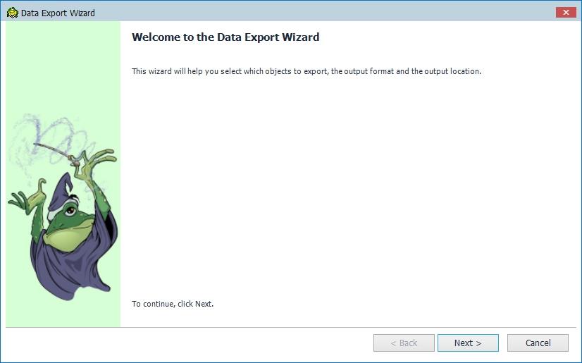 Toad Data Point Export Wizard